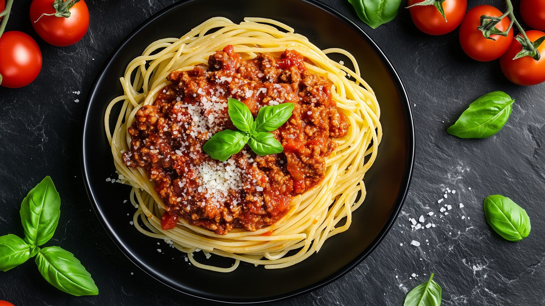 Frisch geschöpfte Pasta mit Sauce und Reibkäse