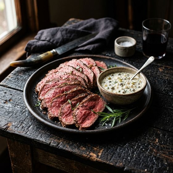 Roastbeef mit Sauce Tartar